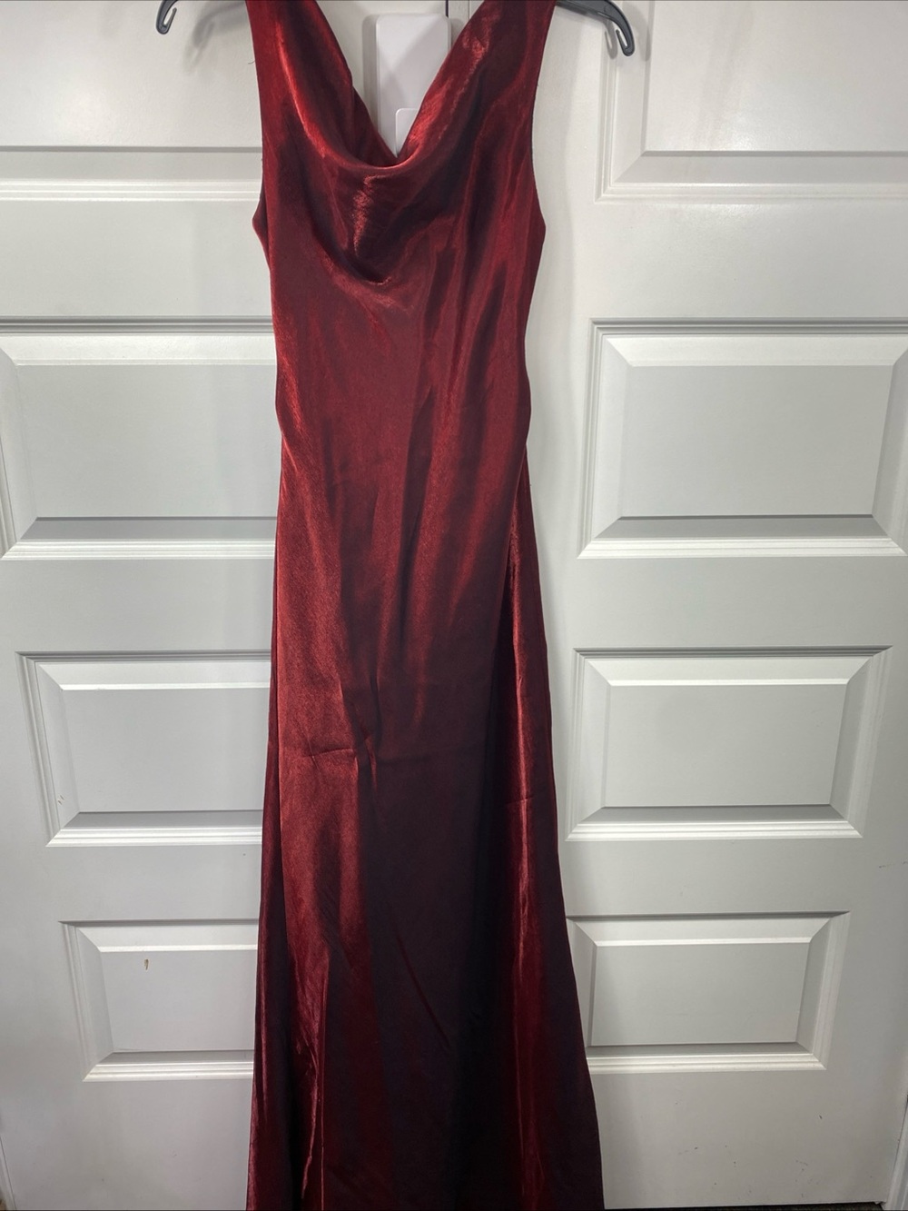 Vintage formal De Laru Sheila Yen floor length Juniors 7/8 Elegant Open Back Red